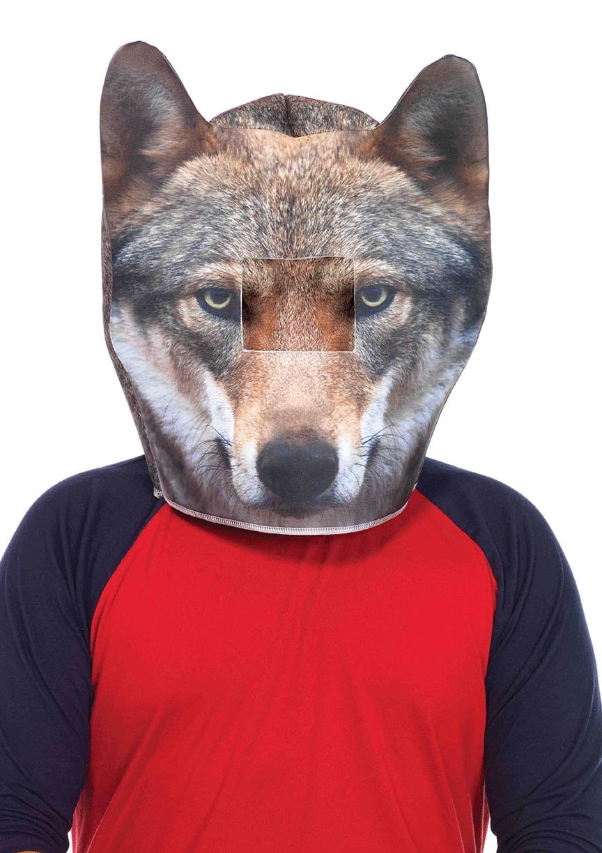 Leg Avenue Foam Wolf Head Mask, O/S, Grey
