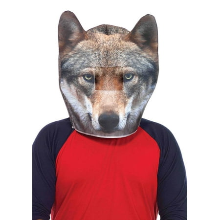 wolf head mask O/S GREY