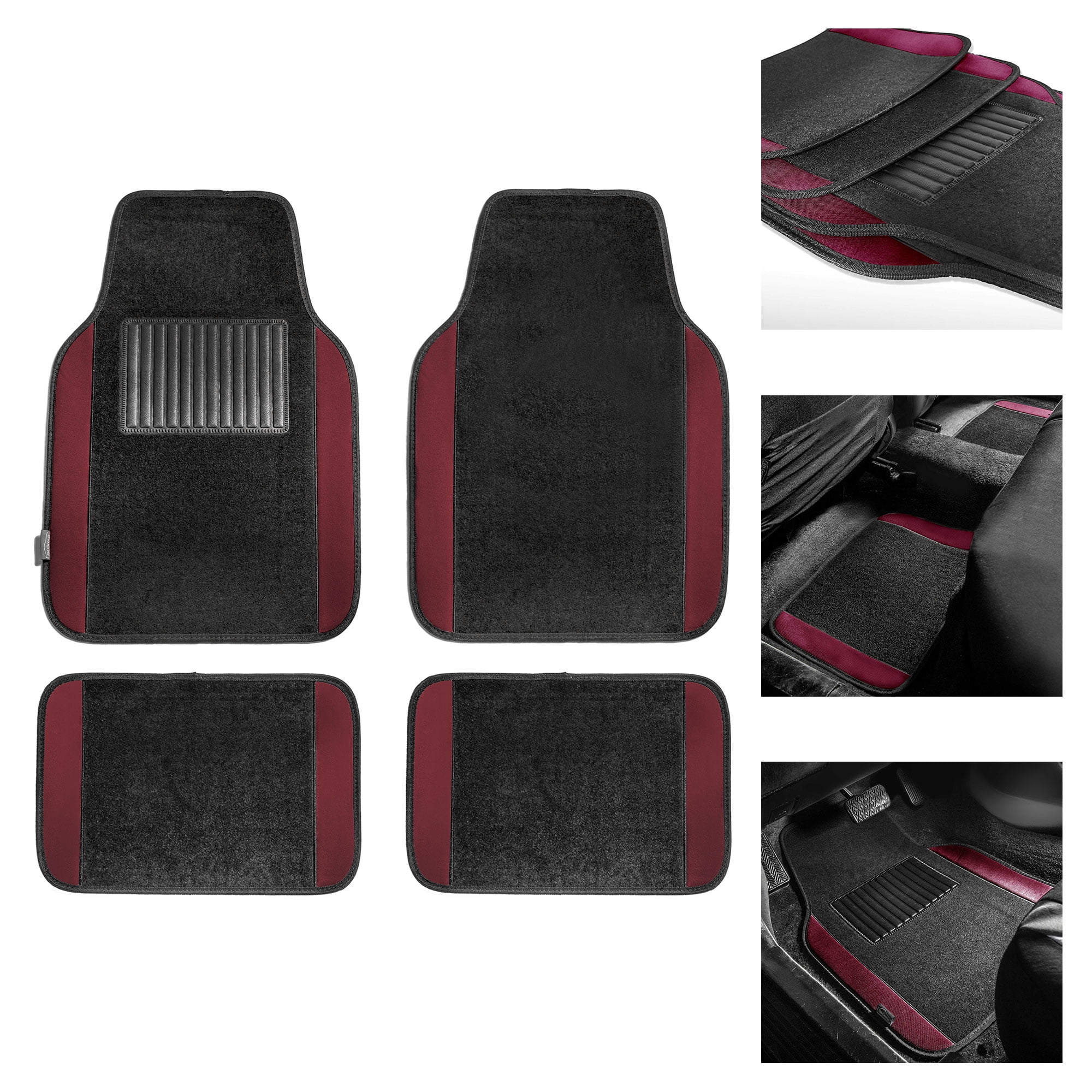 Custom Diamond Floor Mats Cargo Liners for Car SUV Van & Truck Sedan Coupe Customizable Front and Rear Liners All Weather Protection Purple 