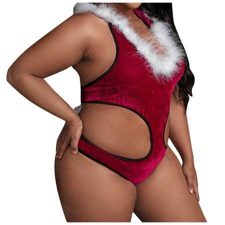 

NECHOLOGY 4x Womens Lingerie plus Size Thong Lingerie Women Nightdress Underwear Hollow Lingerie Top And Panties Underwear Red 3X-Large