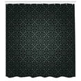 thumbnail image 3 of Ambesonne Dark Grey Shower Curtain, Folk Celtic Floral, 69"Wx75"L, Black Grey, 3 of 3