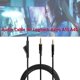 thumbnail image 4 of Cable de audio para auriculares para juegos con botón de silencio de 2 m para Astro A10 A40, 4 of 5