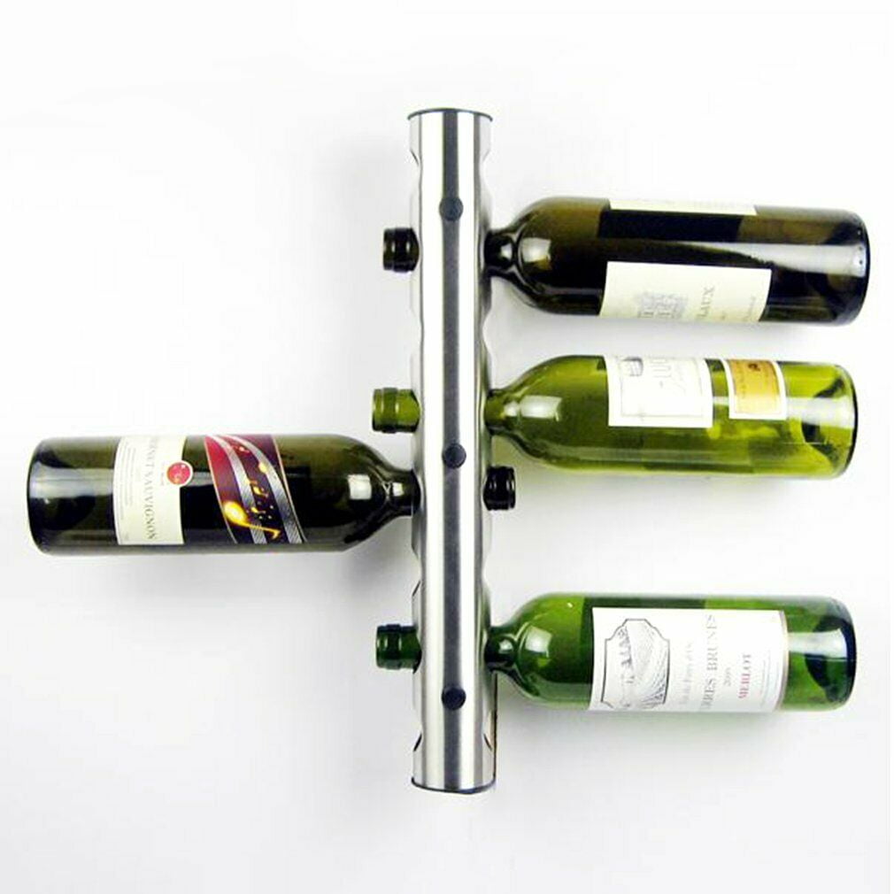 stainless steel wall wine rack