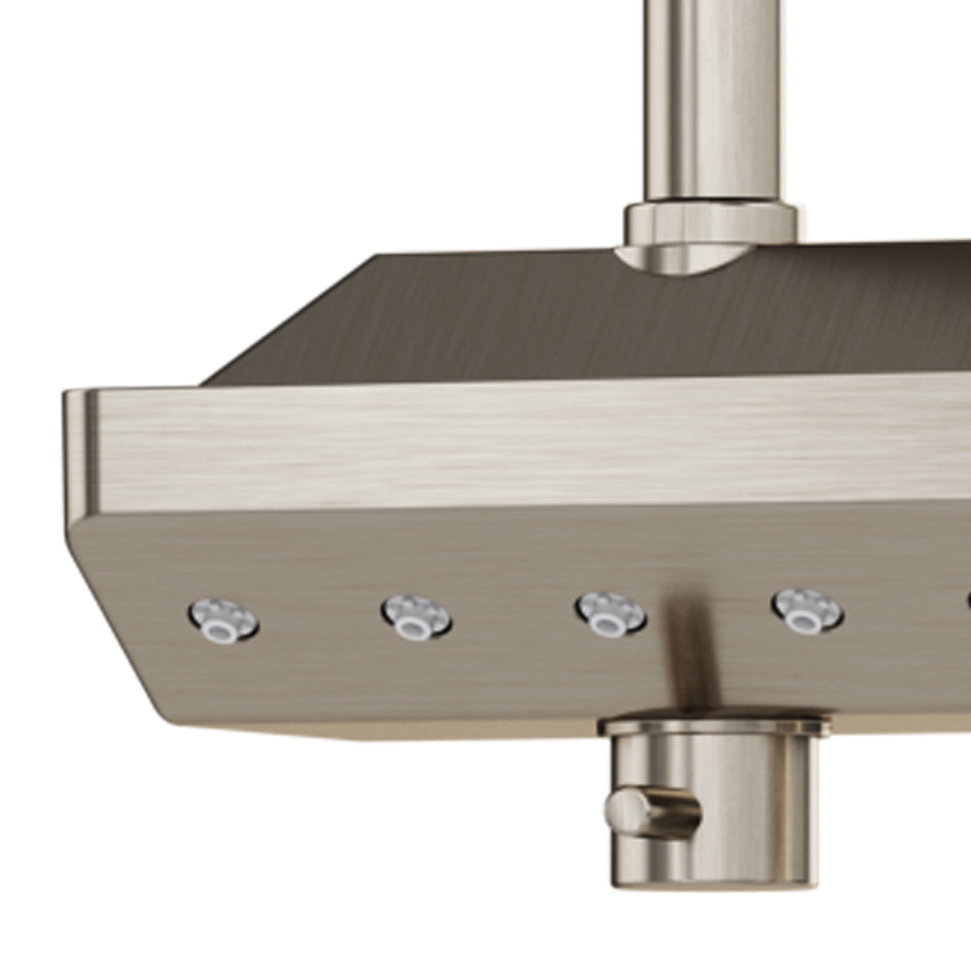 AquaPower 11-in Rain Showerhead Shower System with Pivoting Shower Arm and PULSE AquaPower Spray Brushed Nickel 1.8 GPM