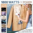 thumbnail image 3 of Vaporizador de ropa GANIBAY, 1800 W, calentamiento rápido, tanque de agua de 380 ml, 3 of 8