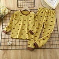 thumbnail image 2 of Gubotare Pajamas Girls Girls Tie Dye Fall Pajamas Long Sleeves 2-Piece PJ Set Cute Jammies Size 13-14 (Yellow,13-14 Years), 2 of 4