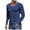 Blue, variant on Mqqzkk Men Hollow Out Shirts Casual Slim Fits Pullover Long Sleeve V Neck Top Thin Lightweight Breathable T Shirts