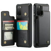 for Samsung Galaxy S20 Case with Card Holder, Wallet Case for Women Men with RFID Blocking, Durable Leather Kickstand Magnetic Clasp Shockproof Phone Case for Samsung Galaxy S20