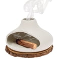 thumbnail image 3 of Palo Santo Holder and Ash Catcher Ceramic Sage Burner with Pine Mat, White Incense Holder for Yoga, 3 of 11