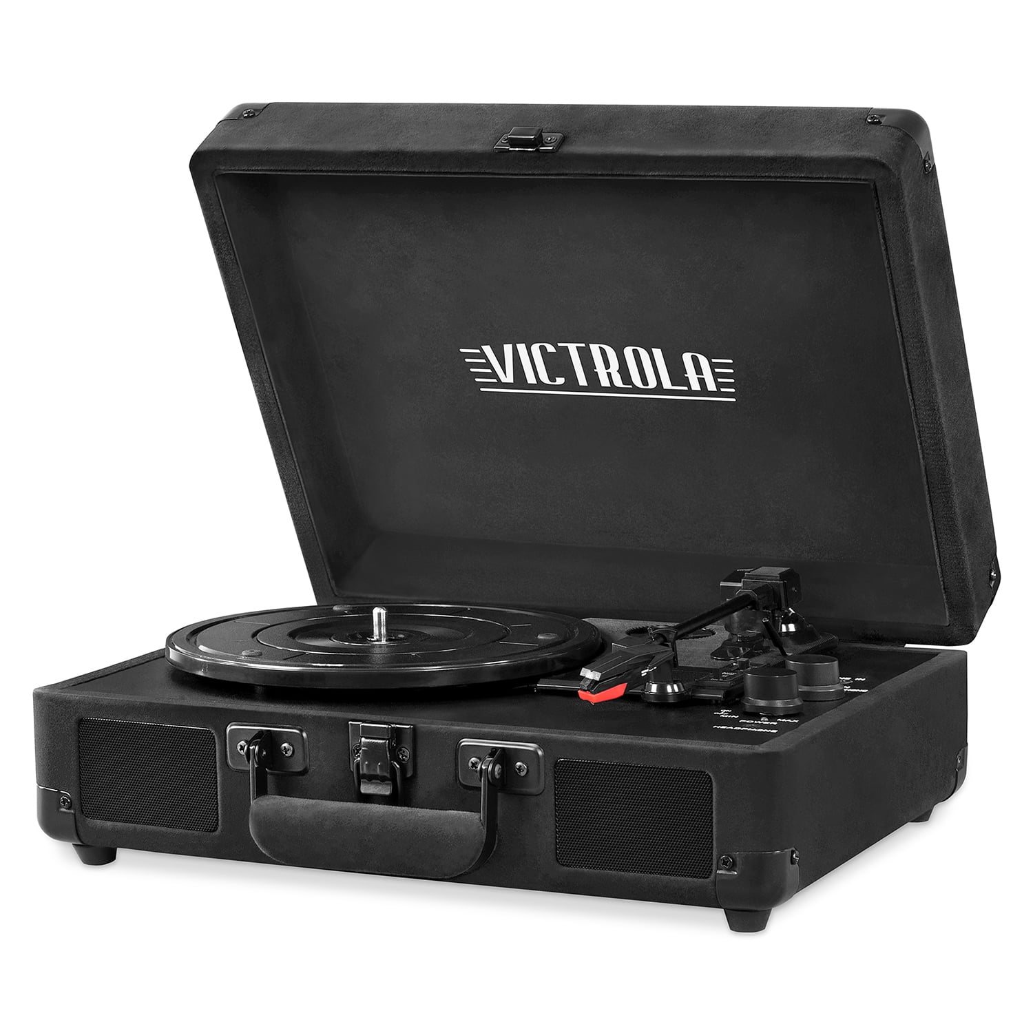 Victrola Bluetooth Suitcase Record Player with 3-Speed Turntable, Velvet