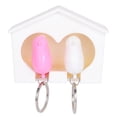 thumbnail image 1 of 1 Set Birdhouse Shape Key Ring Holder Wall Mount Keychain Holder for Home Dorm, 1 of 9