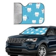 thumbnail image 3 of Kdxio Cute Healthy Teeth Print Front Windshield Sun Shade,Folding Auto Sunshade for Car Truck SUV-Small, 3 of 7