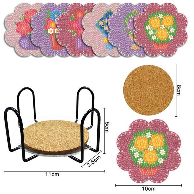 Cuadros Decorativos Posavasos de diamante DIY con estante Creative Chic Drink Cup Pad para el hogar (BD207) Ndcxsfigh Nuevos Originales