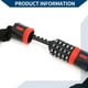 thumbnail image 3 of Candado de cadena de seguridad para bicicleta Unique Bargains, candado de combinación reiniciable de 5 dígitos, 60 cm, negro y rojo, 1 pieza, 3 of 6