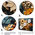 thumbnail image 3 of Designart "Abstract Sunflowers Euphony" Floral Floater Framed Canvas Wall Art, 3 of 7