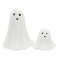thumbnail image 3 of Home Decoration Ceramic Small White Figurine 2 Light Up Decor Small LED Halloween Decor Sculptures For Indoor Halloween Tabletop Home Shelf Decoration, 3 of 7