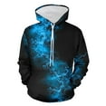thumbnail image 2 of Utoimkio Men's Pullover Hoodies Long Sleeve Drawstring Casual Hooded Sweatshirts Lightweight Loose Fit Crewneck Pullover Sweatshirts with Pockets, 2 of 5