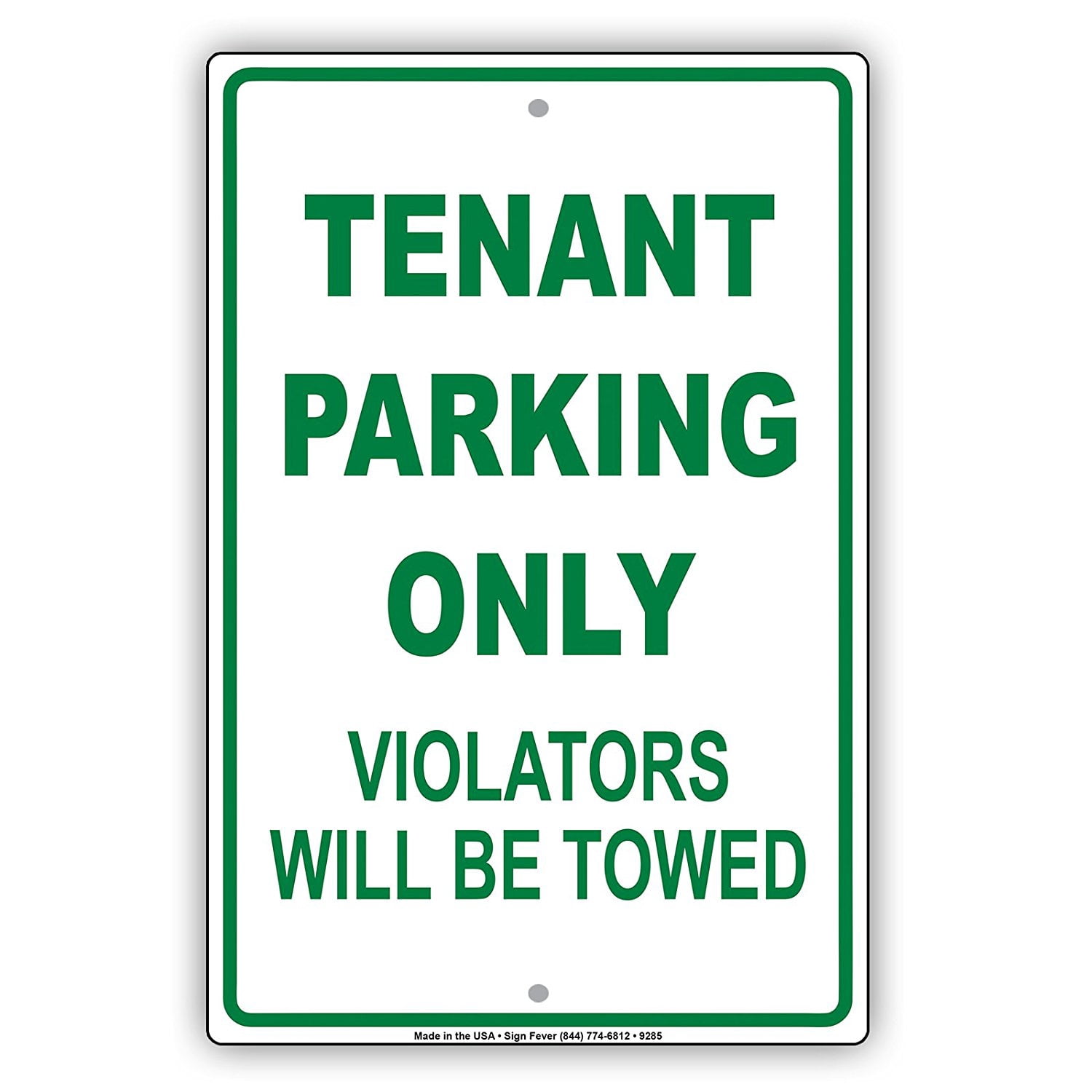 SmartSign 2er-Set 'Tenant Parking Only' Schilder – Aluminium, Wetterfest, 25,4x35,6 Cm (rot/weiß)