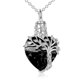 thumbnail image 2 of Colgante de acero inoxidable con gema de amor, árbol de la vida, corazón de melocotón, urna conmemorativa, botella de perfume para mascotas familiares, 2 of 6