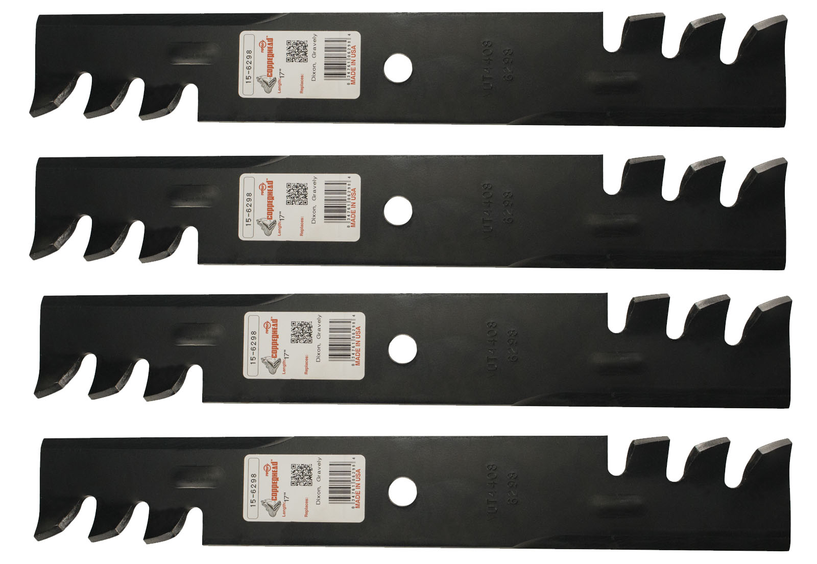 (4) Rotary® Copperhead® 6298 Mower Blades Dixie Chopper® 3022750 32