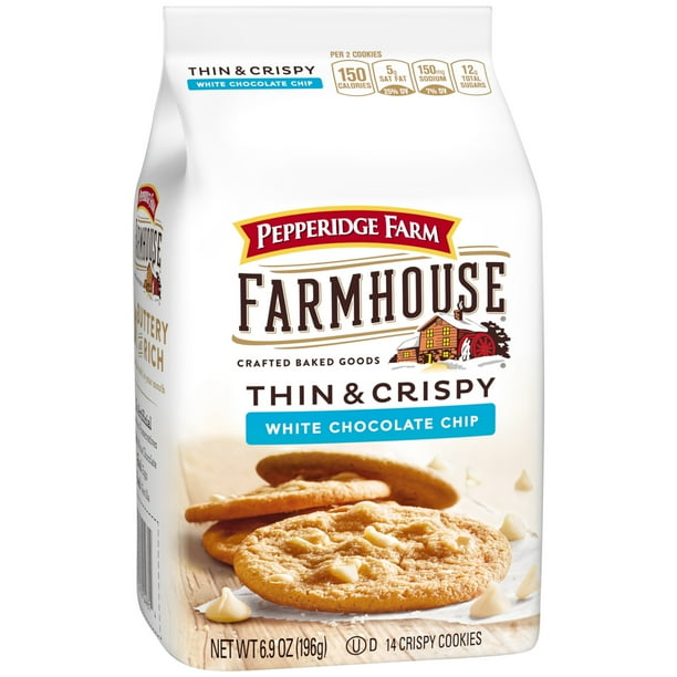 Pepperidge Farm Farmhouse Thin & Crispy White Chocolate Chip Cookies, 6
