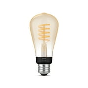 Philips Hue White Ambiance Filament ST19 Bluetooth LED Bulb, Black, 60-Watts
