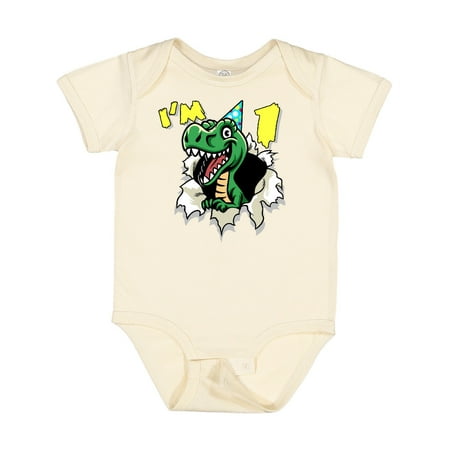 

Inktastic I m One Dinosaur Gift Baby Boy or Baby Girl Bodysuit