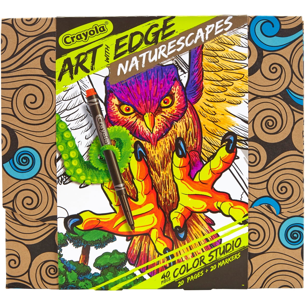 Crayola Art With Edge Coloring Book with Markers-Naturescapes - Walmart.com