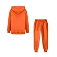 thumbnail image 4 of RPVATI Sweatsuit Set for Women 2 Piece Fall Casual Long Sleeve Hoodies Loose Drawstring Sweatpants Lounge Winter Cute Track Suits 2025 Orange XL, 4 of 5