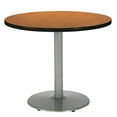 thumbnail image 1 of Pemberly Row Medium Oak 36im Breakroom Table with Round Silver Base, 1 of 1
