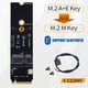thumbnail image 3 of Adaptador de tarjeta WiFi Hugtrwg M.2 A/A+E a M Universal PCI Express NVMe, 3 of 7