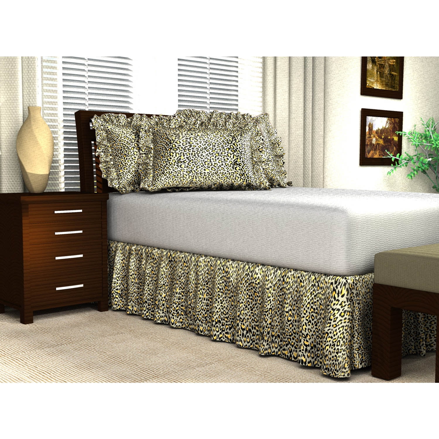 Harmony Lane Satin Ruffled Bed Skirt - Walmart.com ...