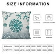 thumbnail image 5 of Qinduosi Teal White flakes Christmas Pillow Covers Set of Xmas Holiday Decoration Print Decorative Outdoor Pillows Farmhouse Cushion Decor for Sofa Bed White, 5 of 5