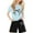 Light Blue, variant on Gzbliryd Summer Outfits Summer 2 Piece Sets Quick Drying Athletic Short Sleeve Crop Tops and Shorts for Teen Girls Plus Size Spring Clothes
