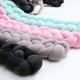 thumbnail image 4 of Parachoques para cuna de bebé, parachoques trenzado anudado, almohada de nudo suave hecha a mano, 4 of 8