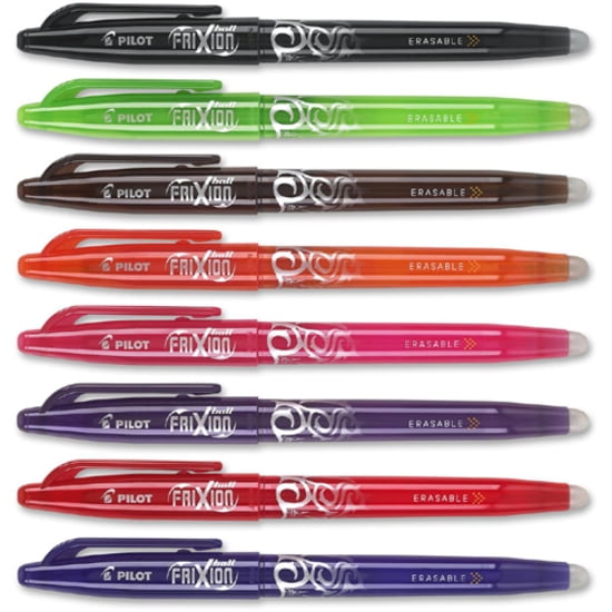 Set 4 stylos Pilot Pen Frixion Ball 07 Set2Go Bleu Violet Rose