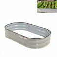thumbnail image 1 of Oval Stainless Steel Raised Garden Bed Kit Easy Installation and Stable  to Use Open Base Design for Flower and Vegetable Planting, 1 of 7