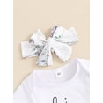 thumbnail image 6 of RUINIXCW Newborn Baby Boy Girl Hospital Coming Home Outfit Infant Baby Clothes Hi I'm New Here Short Sleeve Animal Print Romper Pants Headband Hat Set, 6 of 9