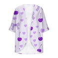 thumbnail image 4 of Hvyesh Womens Kimono Cardigan Beach Cover Up Chiffon Cardigan Floral Open Front Tops Loose Capes, 4 of 5