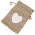 thumbnail image 1 of Bolsas de regalo de corazón de arpillera Bolsas de arpillera Favores de boda Bolsas de regalo con cordón Bolsas de joyería Sacos de dulces Favor de boda 20 piezas, 1 of 2