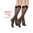 thumbnail image 6 of Deago 4 Pairs Women's Sheer Knee Highs Pantyhose with Reinforced Toe - 20D Nylon Stockings for Women (Black), 6 of 9