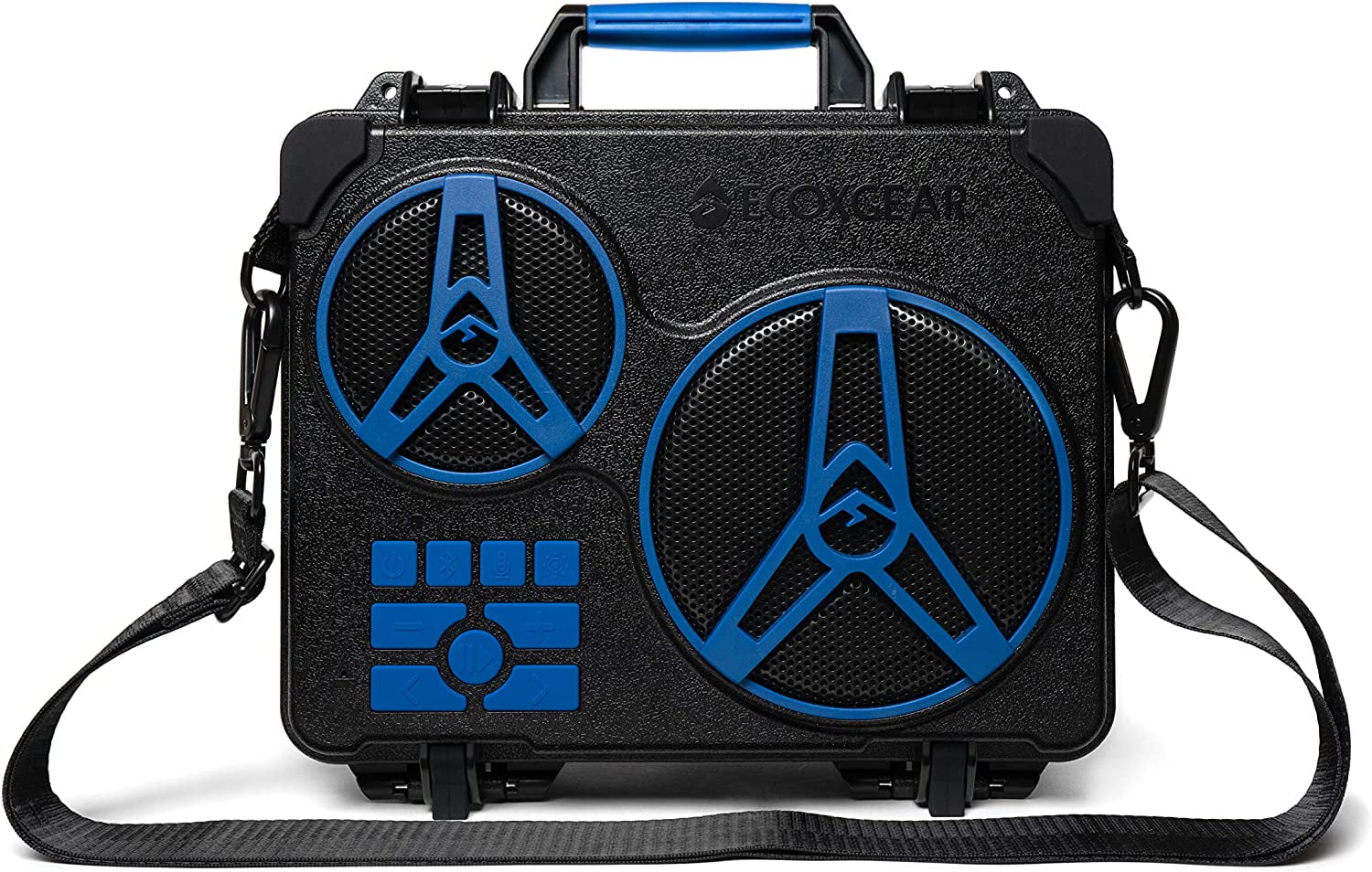 ecoxgear ecojourney rugged waterproof portable bluetooth wireless 65-watt speaker dry storage with 50+ hours playtime(blue)