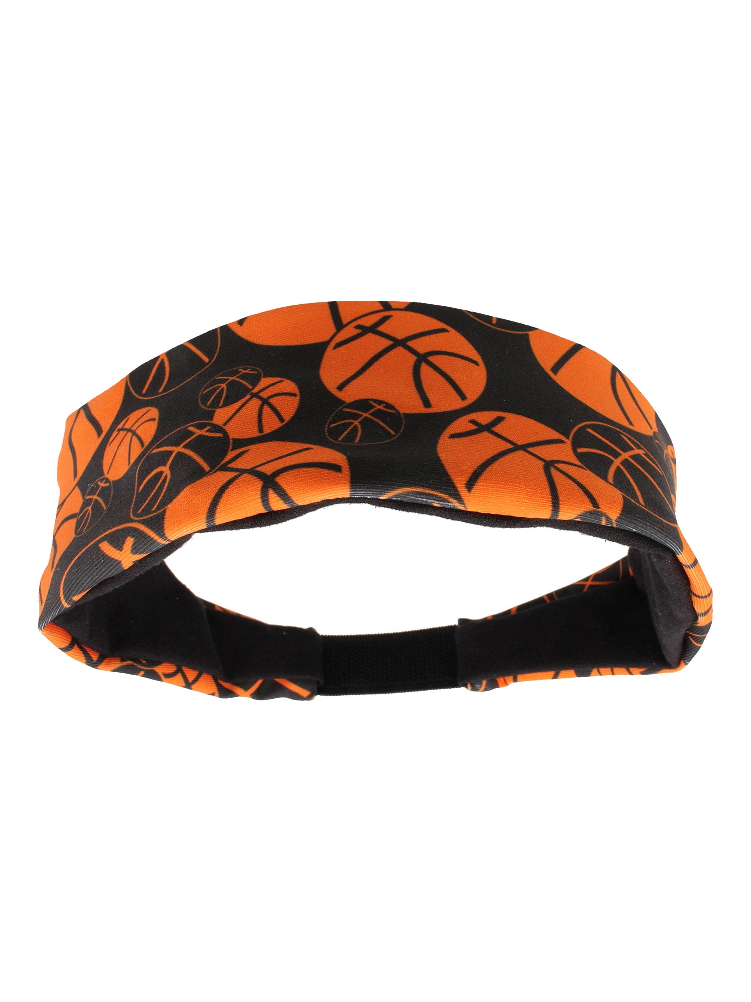 Crazy Basketball Headband with Basketballs (Black/Orange, One Size