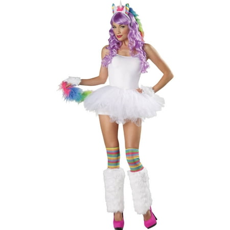 Unicorn Rainbow 4-Piece Kits Adult Halloween Accessory
