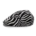 thumbnail image 2 of CHAQLIN Polyester Forward Newsboy Hat for Outdoor Driving Hunting, Soft Lightweight Beret Hat, Zebra Stripes, 2 of 4