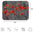 thumbnail image 4 of FREEAMG Beautiful Meadow Red Poppy Flowers Absorbent Dish Drying Mat Microfiber Kitchen Countertop Table Protector Multi-Purpose Counter Rack Sink Drainer Pad 16"x 18", 4 of 6