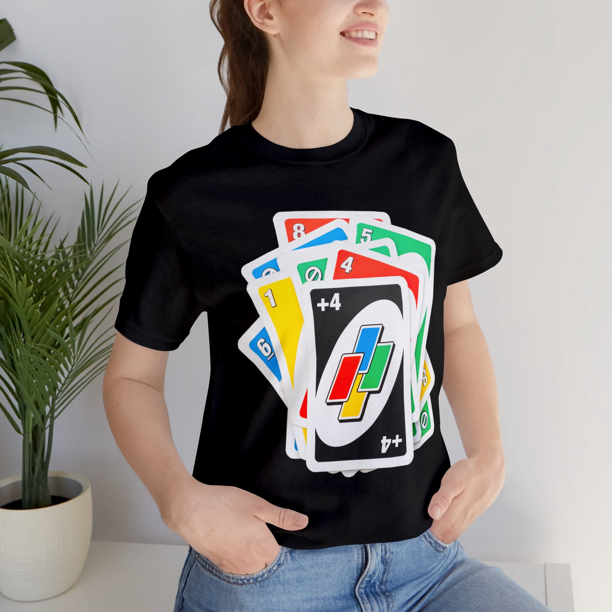 Uno Card Game Tshirt - Fun Draw 4 Stack Design - Draw 4 Tshirt