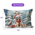 thumbnail image 4 of Merry Christmas French Bulldog Enjoys Woofmas Winter Xmas Holiday Pillow Cushion Double Sided Dog Lover Gifts Throw Pillow - 02022, 4 of 4
