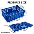thumbnail image 3 of Garvee 10 PCS Collapsible Plastic Milk Crates, Foldable Storage Bins & Multipurpose Transfer Boxes,Blue, 3 of 8
