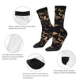 thumbnail image 3 of KLL Modern Golden Butterfly Print Cool Socks Men's Women's Crew Socks Funny Crazy Novelty Stockings, 3 of 6